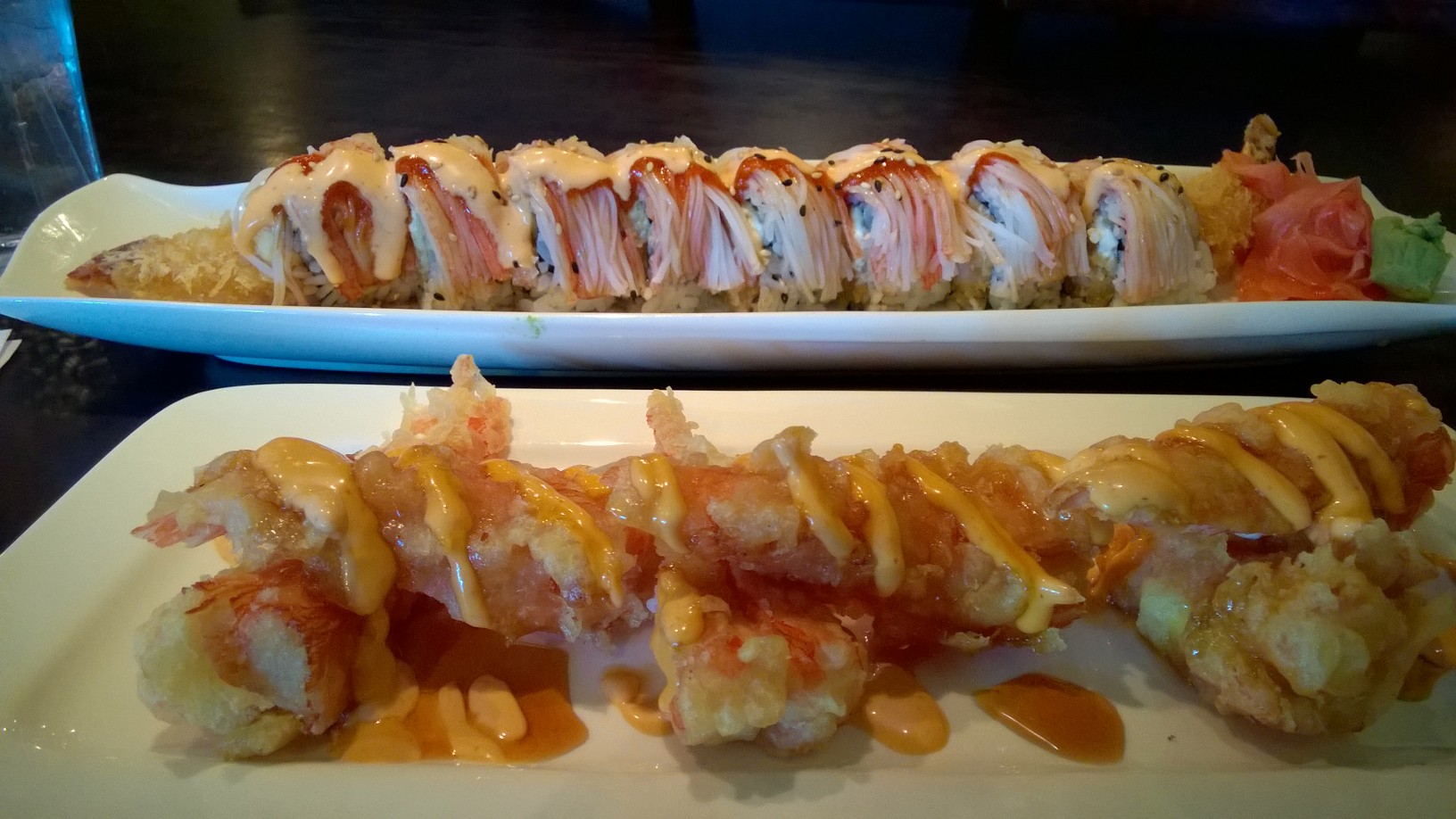 Crab stick &amp; sushi at Volcano